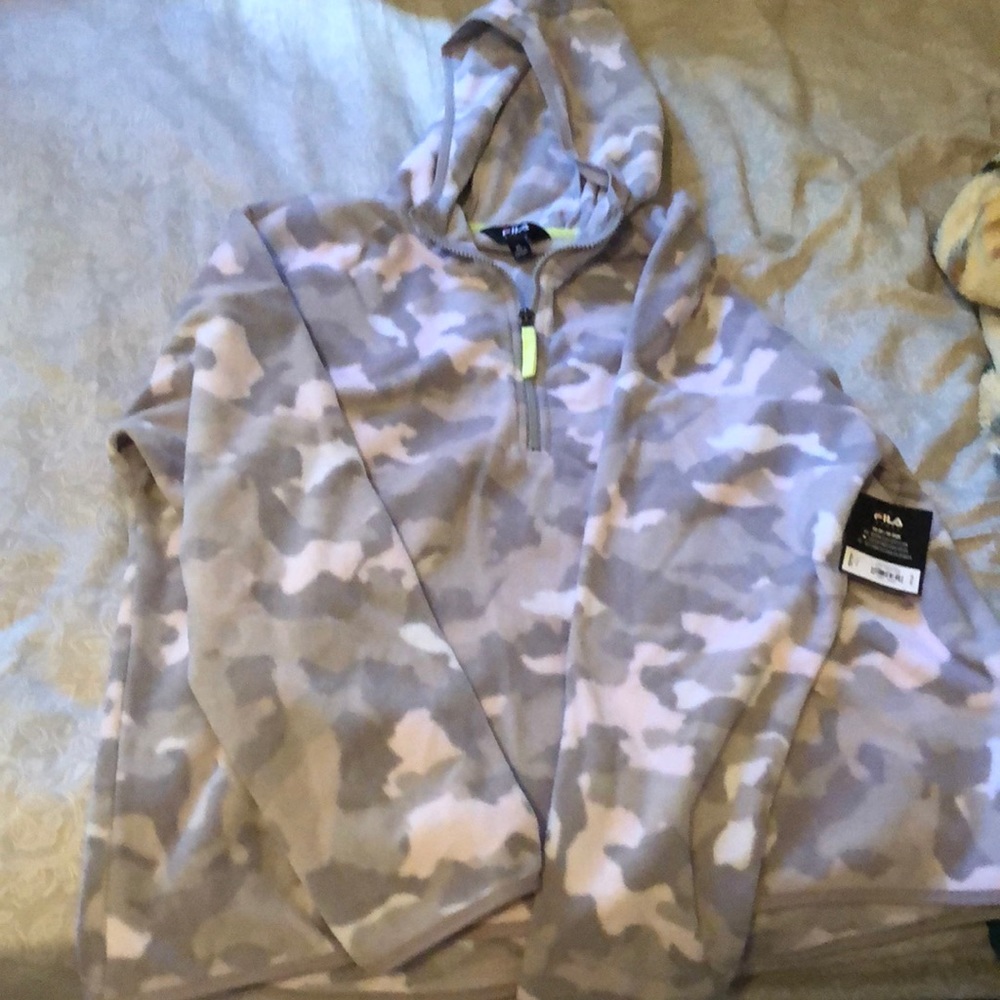 camo Pull-Over zip hoodie